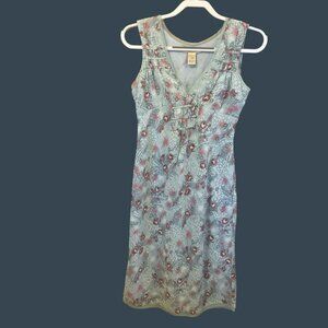 Free People Womens Sleeveless Sz 2 Tank Dress Lined Boho Empire Midi Side Zip